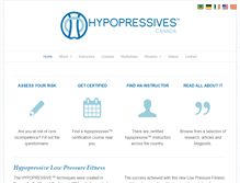 Tablet Screenshot of hypopressivescanada.com